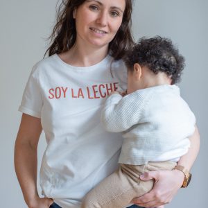 Camiseta de lactancia blanca SOY LA LECHE