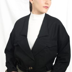 CHAQUETA MUJER CORTA ZORA NEGRO