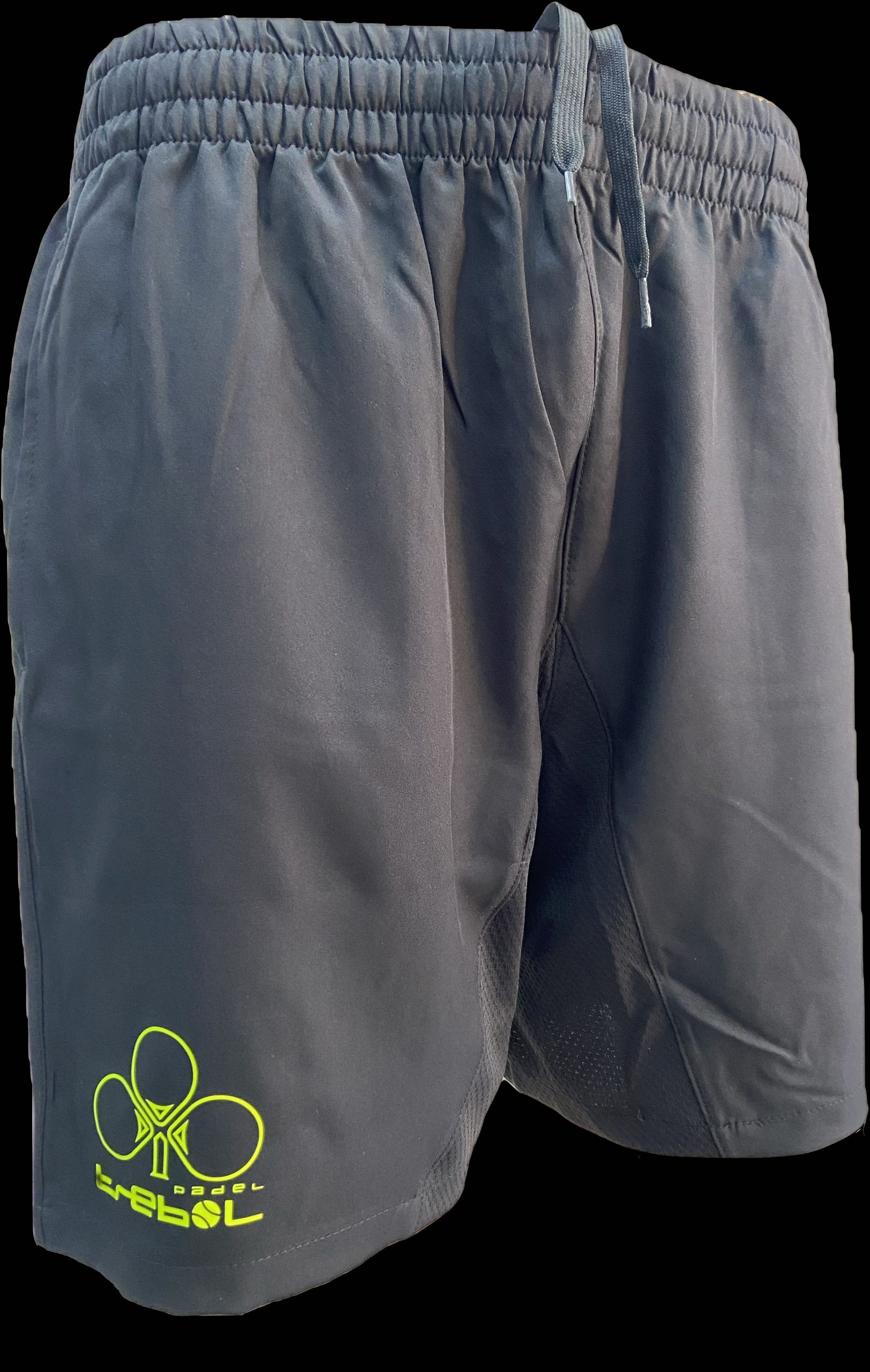 Pantalón corto negro logo Amarillo