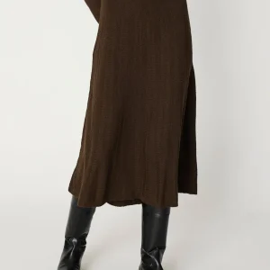 Falda punto evasé ESCORPIÓN marrón chocolate