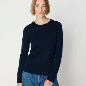 Jersey canalé azul marino cuello redondo ESCORPIÓN