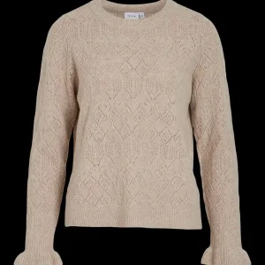 Jersey cuello caja beige