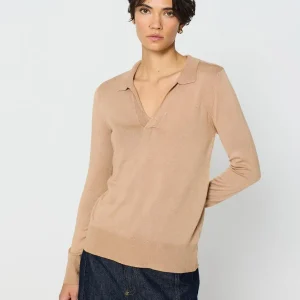 Jersey cuello polo ESCORPIÓN camel