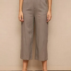 Pantalón cintura elástica trasera Visón