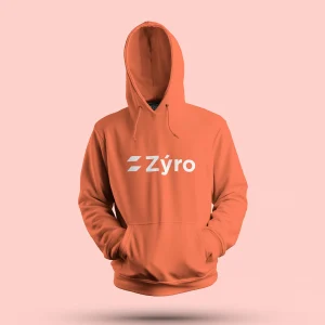 Sudadera naranja con capucha