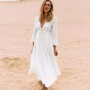 vestido ibicenco para boda en la playa